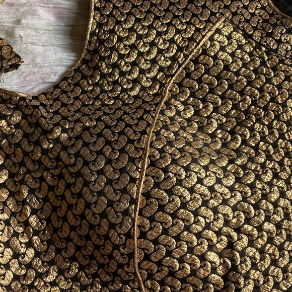 Party Blouse padded gold n black - Picture 2 of 4